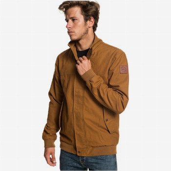 Quiksilver LIGHT BROOKS - CANVAS BOMBER JACKET FOR MEN BROWN