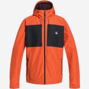 Quiksilver LIZARD HEAD - WATERPROOF HOODED JACKET FOR MEN ORANGE