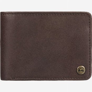 QuiksilverMAC - TRI-FOLD LEATHER WALLET BROWN