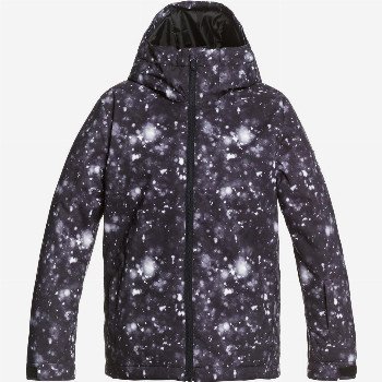 Quiksilver MISSION PRINTED - SNOW JACKET FOR BOYS 8-16 BLACK