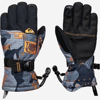 QuiksilverMISSION - SNOWBOARD/SKI MITTENS FOR BOYS 8-16 ORANGE