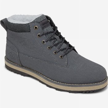 Quiksilver MISSION V - LEATHER LACE-UP WINTER BOOTS FOR MEN GREY