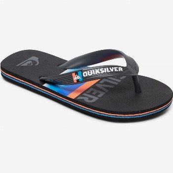 Quiksilver MOLOKAI SLAB - FLIP-FLOPS FOR BOYS 8-16 BLACK