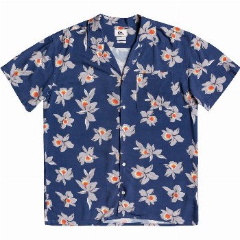 Quiksilver MYSTIC SESSIONS - SHORT SLEEVE SHIRT FOR MEN BLUE