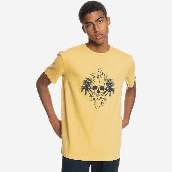 Quiksilver NIGHT SURFER - T-SHIRT FOR MEN YELLOW