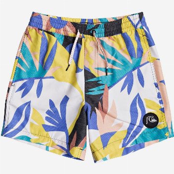 Quiksilver NO DESTINATION 14" - SWIM SHORTS FOR BOYS 8-16 WHITE