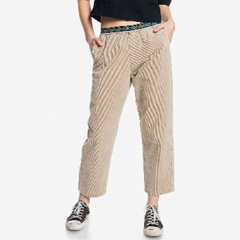 Quiksilver SAND LAKES - ELASTICATED TROUSERS FOR WOMEN BEIGE