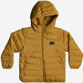 Quiksilver SCALY - HOODED PUFFER JACKET FOR BOYS 2-7 YELLOW