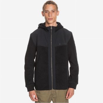 Quiksilver SIMPANG - ZIP-UP POLAR FLEECE HOODIE FOR MEN BLACK