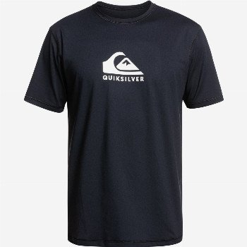 Quiksilver SOLID STREAK - SHORT SLEEVE UPF 50 SURF T-SHIRT FOR MEN BLACK