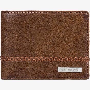 QuiksilverSTITCHY - BI-FOLD WALLET FOR MEN BROWN