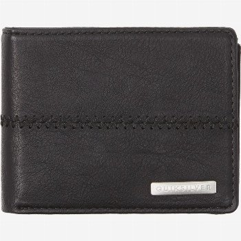 Quiksilver STITCHY - TRI-FOLD WALLET BLACK