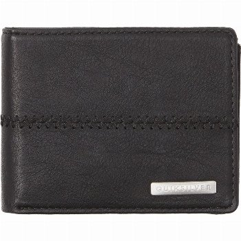 QuiksilverSTITCHY - TRI-FOLD WALLET FOR MEN BLACK