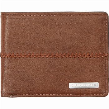 Quiksilver STITCHY - TRI-FOLD WALLET FOR MEN BROWN