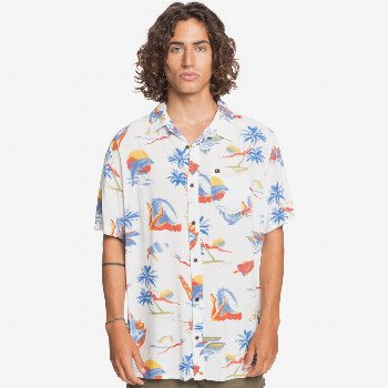 Quiksilver SUN DAMAGE - SHORT SLEEVE SHIRT FOR MEN WHITE
