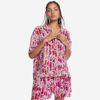 QuiksilverSUNNY RIDE - BOXY CAMP SHIRT FOR WOMEN PINK