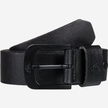 QuiksilverTHE EVERYDAILY - LEATHER BELT BLACK