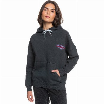 Quiksilver TRIBAL TIES - ORGANIC HOODIE FOR WOMEN BLACK