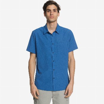 Quiksilver WATERMAN TECH TIDES - SHORT SLEEVE UPF 30 SHIRT FOR MEN BLUE