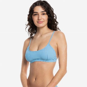 Quiksilver WOMENS CLASSIC - RECYCLED BRALETTE BIKINI TOP FOR WOMEN BLUE