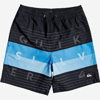 Quiksilver WORD BLOCK 15" - SWIM SHORTS FOR BOYS 8-16 BLACK