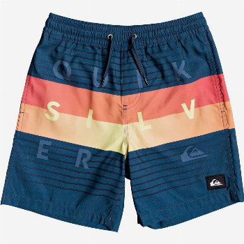 Quiksilver WORD BLOCK 15" - SWIM SHORTS FOR BOYS 8-16 BLUE