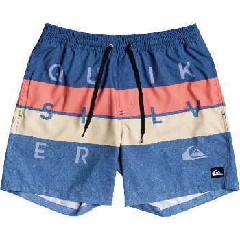 Quiksilver WORD BLOCK 15" - SWIM SHORTS FOR BOYS 8-16 BLUE