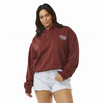 Rip Curl BLOCK PARTY RELAXED HOODY - PLUM
