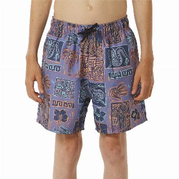 Rip Curl BOYS LOST ISLANDS TILE VOLLEY SHORTS - MULTI COLOUR