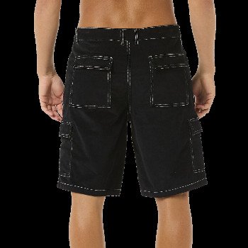 Rip Curl CLASSIC SURF CORD CARGO WALKSHORTS IN BLACK