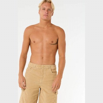 Rip Curl CLASSIC SURF CORD CARGO WALKSHORTS IN KHAKI