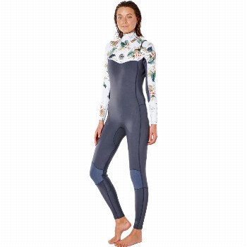 Rip Curl DAWN PATROL 4/3MM CHEST ZIP WETSUIT - CHARCOAL