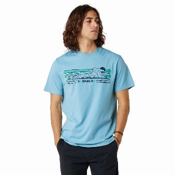 Rip Curl DOWN THE LINE T-SHIRT - DUSTY BLUE