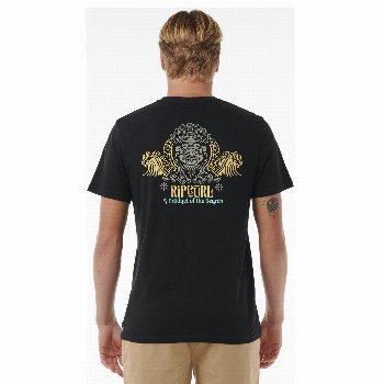 Rip Curl DOWN THE LINE T-SHIRT IN BLACK