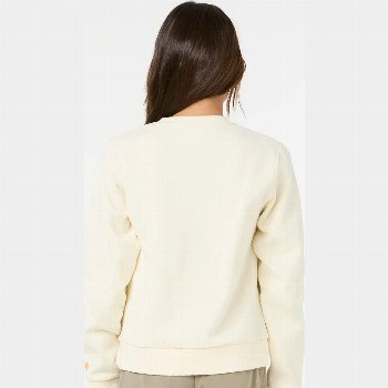 Rip Curl GIRLS ISLAND BLISS ART CREW SWEATSHIRT IN BONE