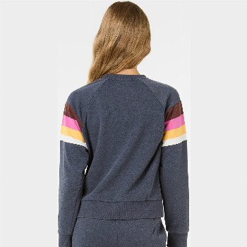 Rip Curl GIRLS LAS DALIAS RAGLAN CREW SWEATSHIRT IN NAVY