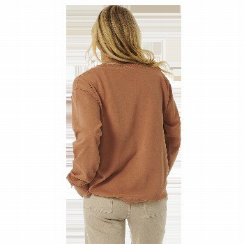 Rip Curl GLOW RELAXED SWEATSHIRT IN LIGHT BROWN