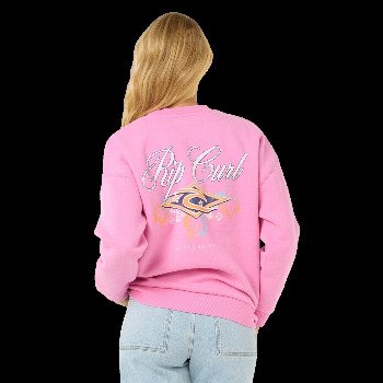 Rip Curl HIBISCUS DIAMOND HERITAGE SWEATSHIRT IN PINK