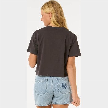 Rip Curl LA PALOMA CROP T-SHIRT IN WASHED BLACK