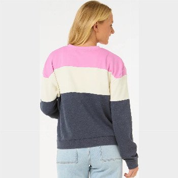 Rip Curl LAS DALIAS COLOURBLOCK SWEATSHIRT IN NAVY