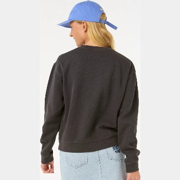 Rip Curl LUNA RELAXED SWEATSHIRT IN WASHED BLACK