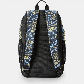 Rip Curl POSSE MID BACKPACK IN BLACK & YELLOW