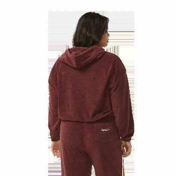 Rip Curl REVIVAL TERRY HOODIE IN PLUM