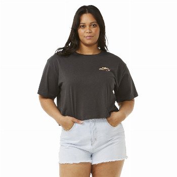 Rip Curl ROLLING CURL CROP T-SHIRT - WASHED BLACK
