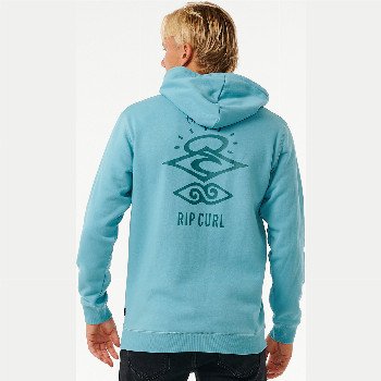 Rip Curl SEARCH ICON HOODIE IN DUSTY BLUE