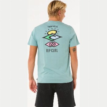 Rip Curl SEARCH ICON T-SHIRT IN BLUE LAGOON