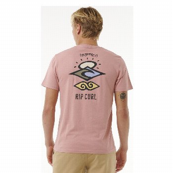Rip Curl SEARCH ICON T-SHIRT IN MUSHROOM
