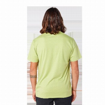 Rip Curl SURF PARADISE BADGE T-SHIRT IN LIGHT KHAKI