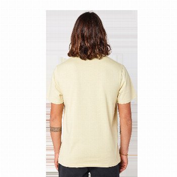Rip Curl SURF PARADISE BADGE T-SHIRT IN VINTAGE YELLOW