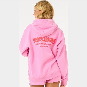 Rip Curl SURF PUFF HERITAGE HOODIE IN PINK